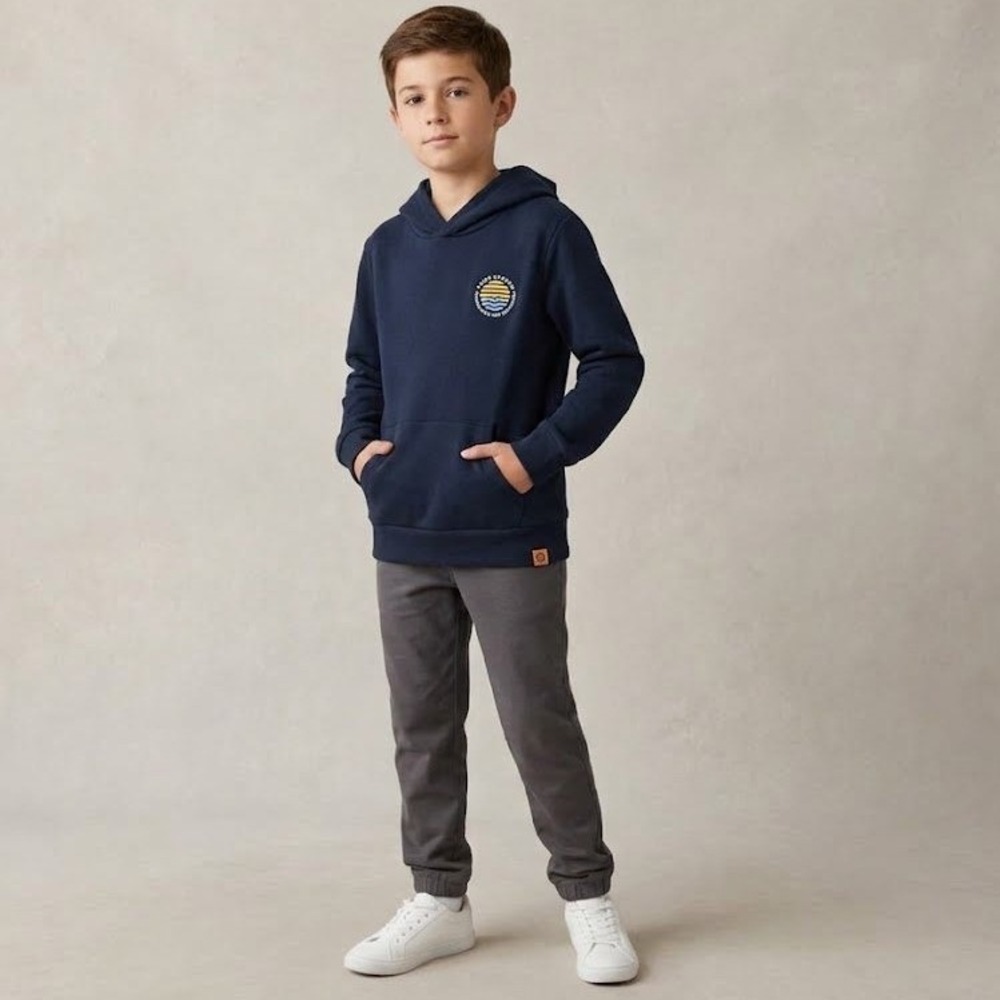 Free Planet Hoodie Kids Size 5 Navy Blue NWT Graphic Pullover Sweatshirt